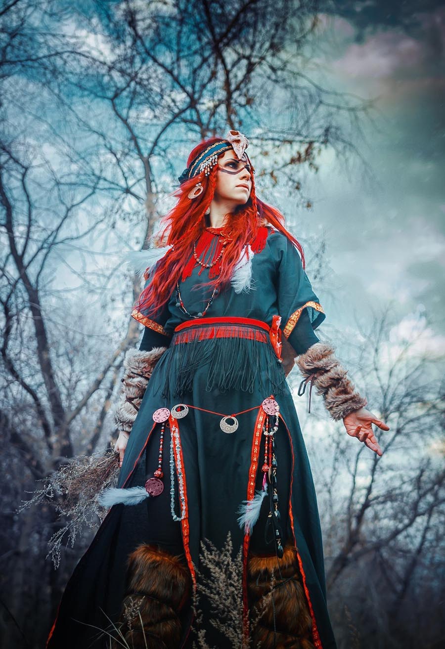 Girls in Slavic costumes underwear in Funafuchi