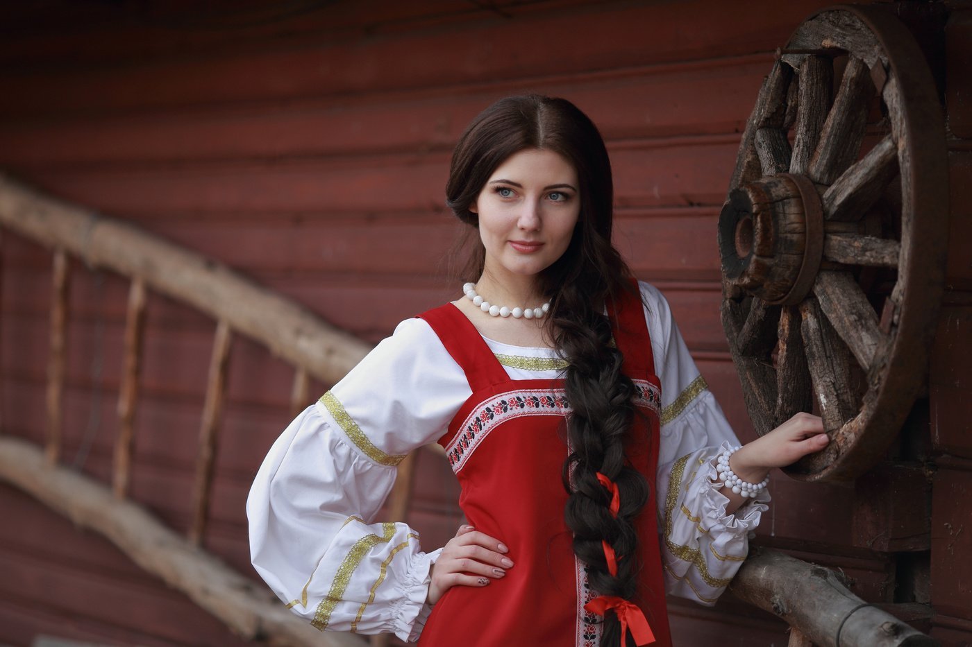Girls in Slavic costumes in Funafuchi